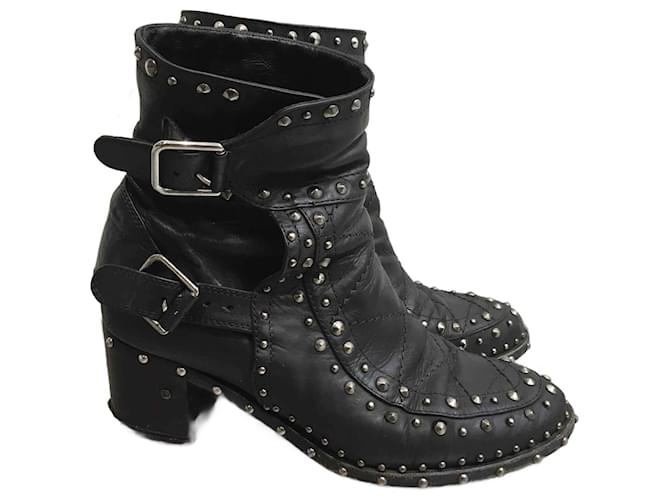 LAURENCE DACADE Ankle boot T.eu 37 Couro Preto  ref.1047043