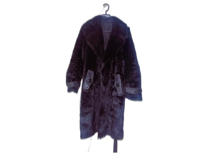 Autre Marque Coats, Outerwear Black Fur  ref.1047053