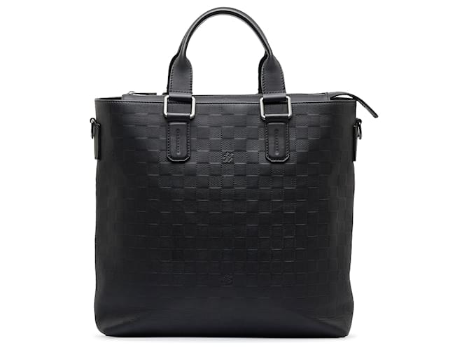 Louis Vuitton Black Damier Infini Daily Leather Pony-style calfskin  ref.1047182