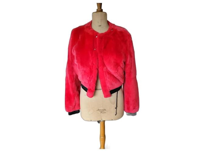 Sonia Rykiel Jackets Red Fur  ref.1047207