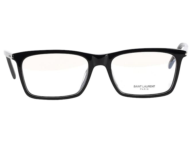 Óculos ópticos de armação retangular Saint Laurent em acetato preto Plástico  ref.1047242