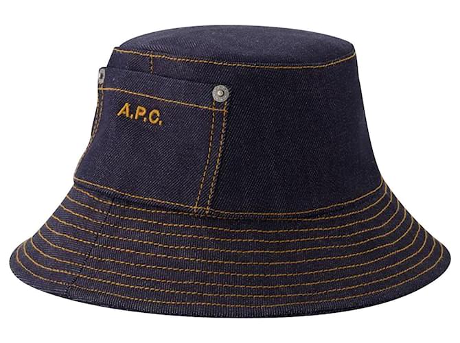 Apc Chapéu Bucket Thais - A.P.C. - Algodão - Azul  ref.1047277