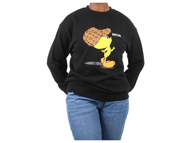 MCM Schwarzer Looney Tunes-Pullover – Größe L