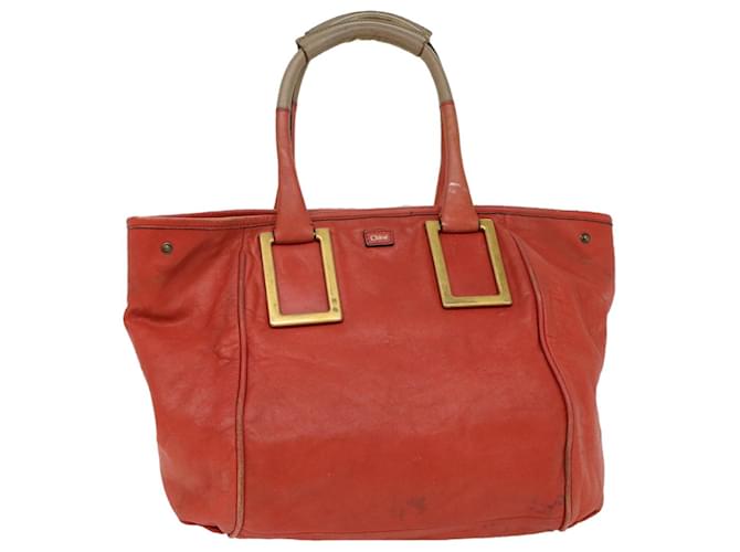 Chloé Chloe Etel Hand Bag Leather Red 04-12-50-65 Auth bs7428  ref.1047458