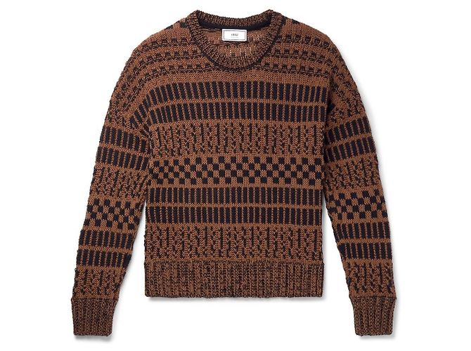 Ami Paris Camisolas Marrom Preto Multicor