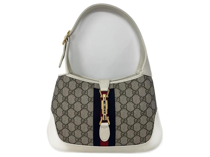 Gucci JACKIE SHOULDER BAG 1961 Small size White Beige Leather  ref.1047602