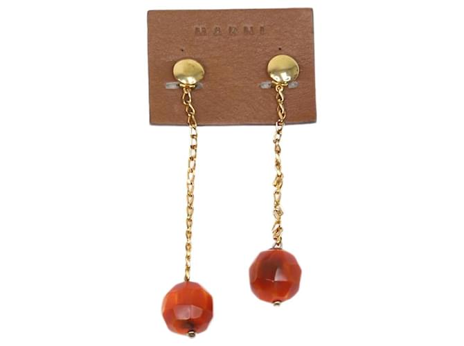 Marni Orange drop clip earrings  ref.1047613