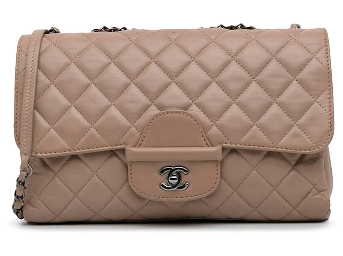 Chanel Brown CC Turnlock Quilted Flap Bag Beige Leather ref