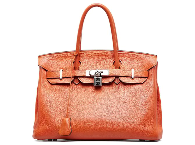 Hermès Togo Birkin 30 Orange Leather Pony-style calfskin ref.798279 - Joli  Closet