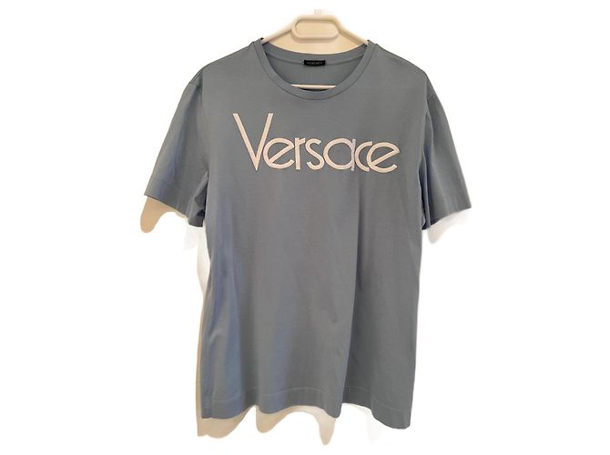 Camiseta Versace de algodón azul