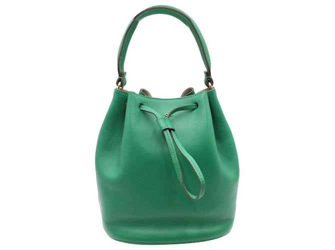 Anya Hindmarch Tasseled Bucket Bag in Green Leather   ref.1047909