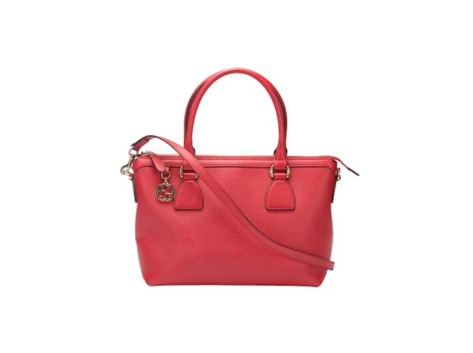 Gucci Charmy Leather Handbag  449659 Red  ref.1047960