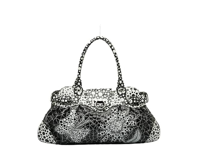 Salvatore Ferragamo Yayoi Marisa Leather Handbag AB-21 a439 Black Pony-style calfskin  ref.1047964