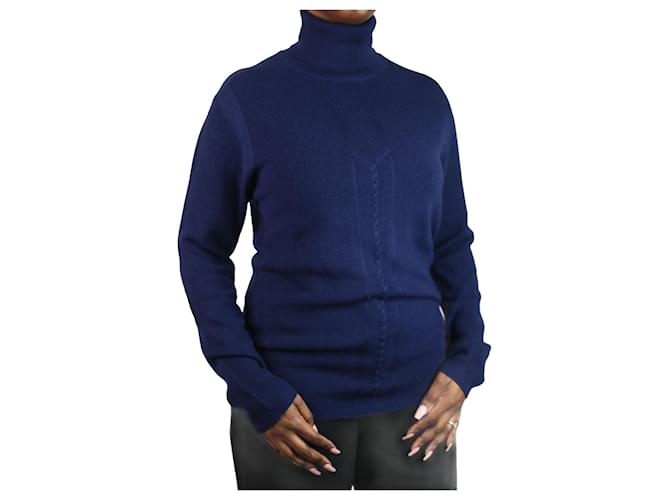Autre Marque Blue roll-neck jumper - size XL Wool  ref.1047995