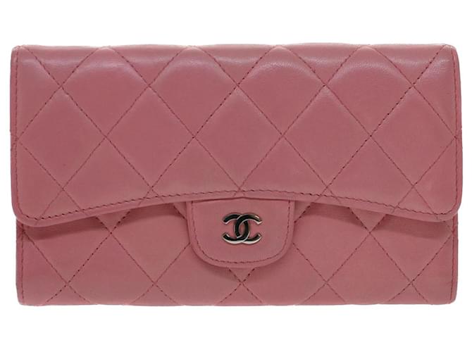 Timeless Chanel Matelassé Pink Leather  ref.1048072
