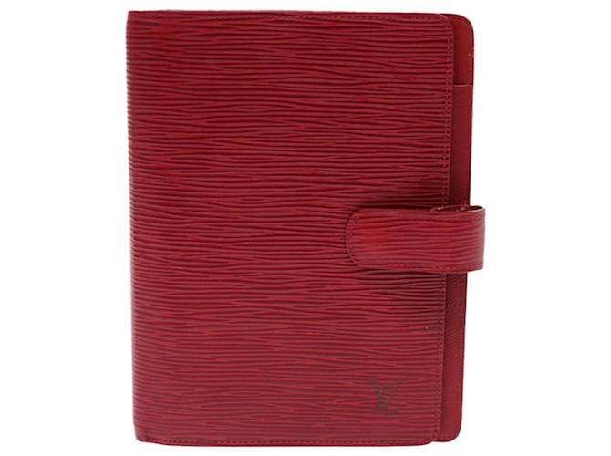 Louis Vuitton Couverture Agenda de Bureau Rot Leder  ref.1048112