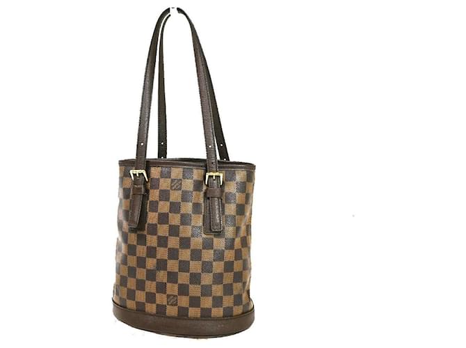 Louis Vuitton Bucket Brown Cloth  ref.1048126