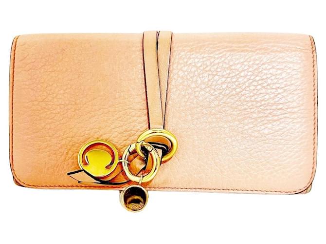 See by Chloe Pink Tan Gold Ring Tassel Bucket & Drawstring Crossbody Bag  Purse | eBay