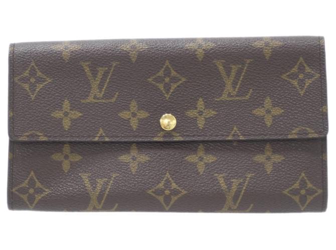 Louis Vuitton Portefeuille Sarah Brown Cloth  ref.1048329