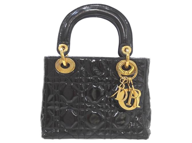 Dior Lady Dior Black Patent leather  ref.1048342