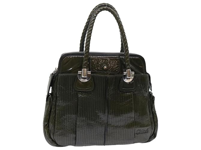 Chloé Chloe Eloise Hand Bag Patent leather Khaki Auth bs7343  ref.1048398