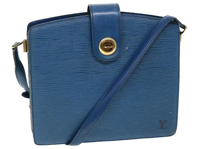 LOUIS VUITTON Epi Capucines Shoulder Bag Blue M52345 LV Auth 51782 Leather  ref.1048444