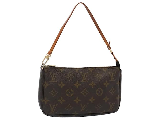 LOUIS VUITTON Monogram Pochette Accessoires Pouch M51980 Autenticação de LV 51575 Monograma Lona  ref.1048451