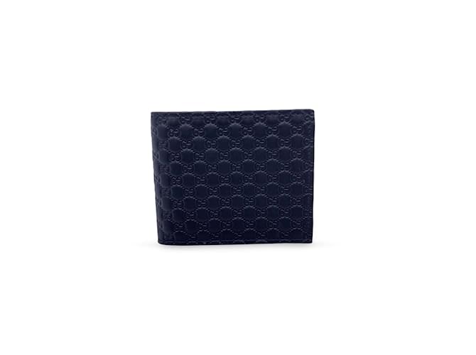 Gucci Black Microguccissima Leather Money Clip Bifold Wallet Gucci