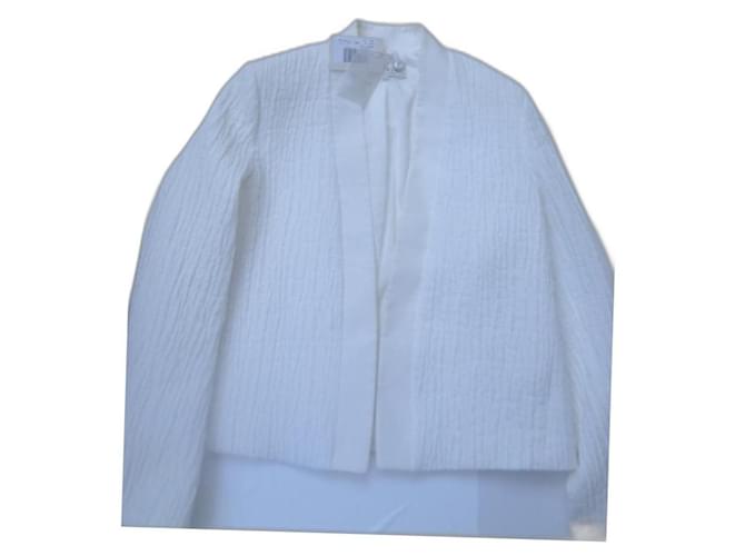 Paul & Joe abre jaqueta formal 40 novo esbranquiçado Fora de branco Poliéster  ref.1048572