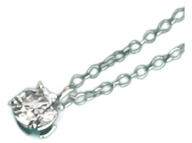 Tiffany & Co Solitair 0,21 carat Silvery Platinum  ref.1048593