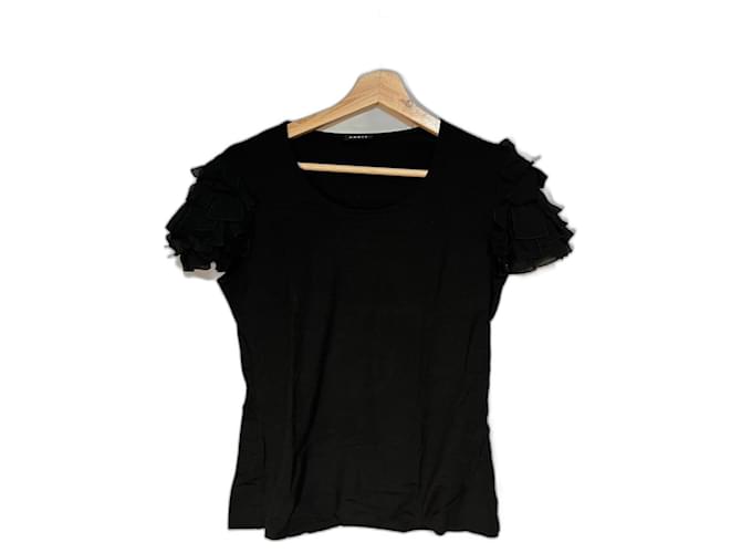 T-shirt noir AKRIS Coton  ref.1048624