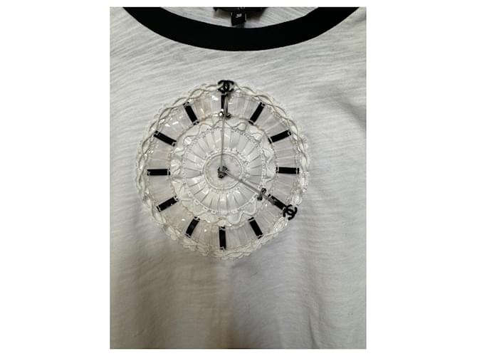 Chanel T shirt White Cotton ref.1048645 Joli Closet