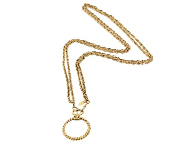 CHANEL Kette Lupe Halskette Metall Goldton CC Auth Ar9914b  ref.1048666
