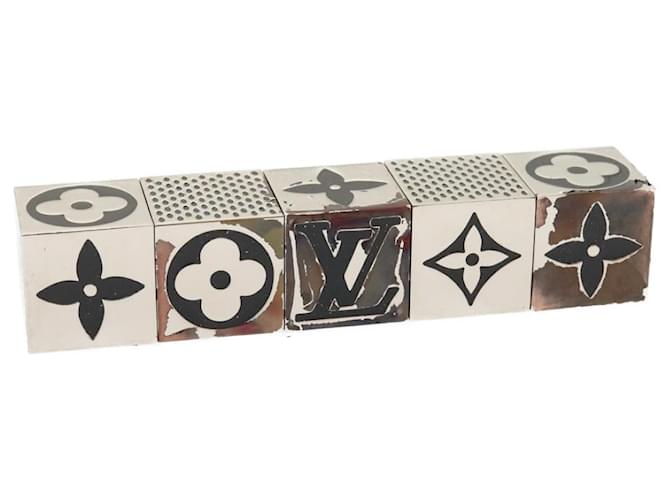 LOUIS VUITTON Monograma Gamecube Peso de papel prata M99454 LV Auth ai646 Metal  ref.1048690