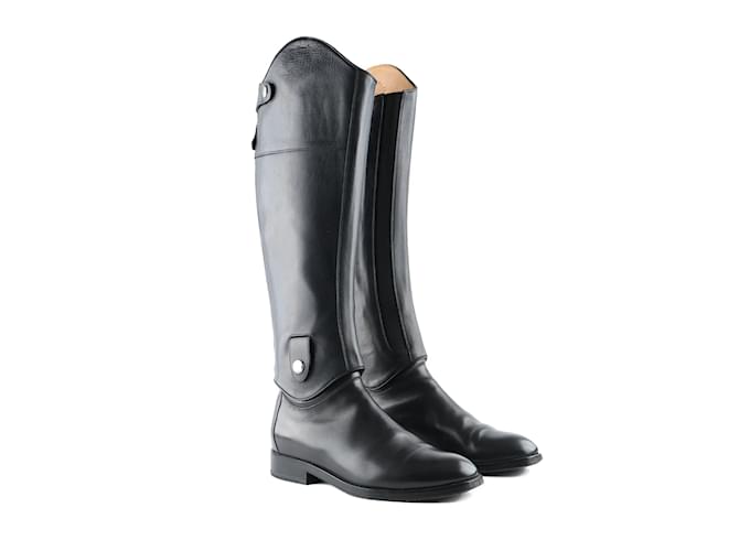 Hermès HERMES  Boots T.eu 40 leather Black  ref.1048708