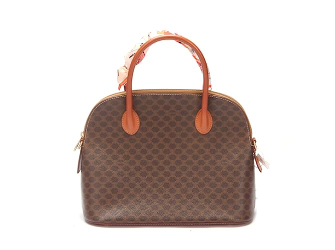 Céline Macadam Canvas Dome Handbag Brown Cloth  ref.1048802