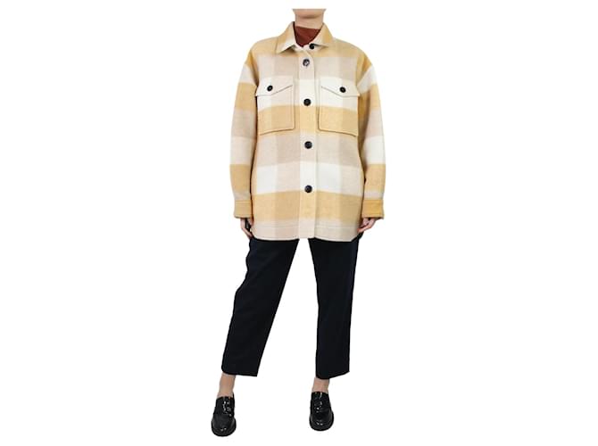 Isabel Marant Etoile Yellow check shacket - size UK 10 Polyester  ref.1048869