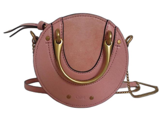 Bolsa Chloé Mini Pixie de couro rosa Carne