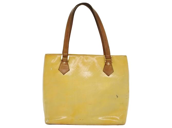 Louis Vuitton Houston Yellow Patent leather  ref.1048988
