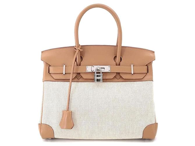 Hermès HERMES BIRKIN 30 Toile Beige  ref.1049118