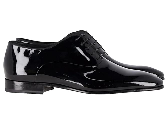 Hugo Boss Chaussures Oxford Boss en Cuir Verni Noir Cuir vernis  ref.1049214