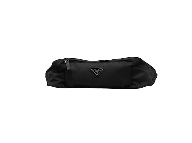 Prada Nylon Bauchtasche schwarz in sehr gutem Zustand Leinwand  ref.1049246