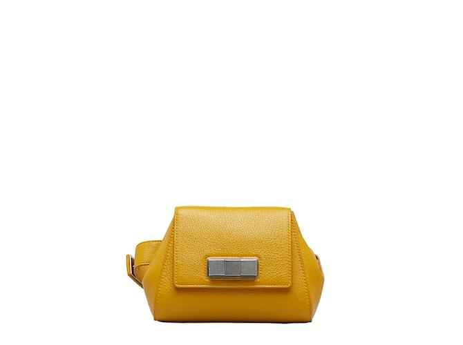Bottega Veneta Leather Waist Bag 631117 Yellow  ref.1049271