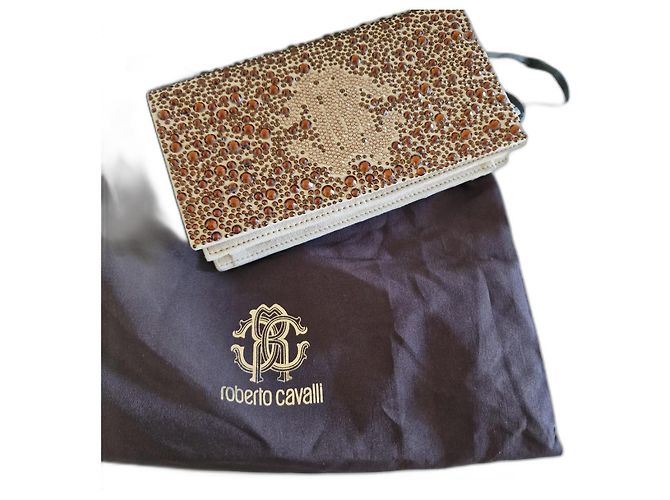 Roberto Cavalli Reisetasche Bronze Stoff