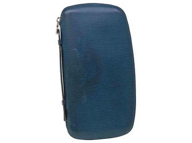 LOUIS VUITTON Epi Organizer Atholl Clutch Bag Blue M60731 LV Auth ep1462 Leather  ref.1049716