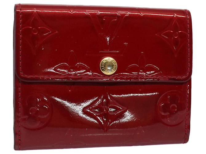 Authentic Louis Vuitton red Monogram Vernis Ludlow Coin Purse