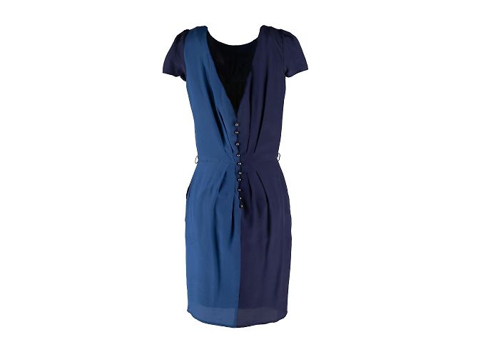 Autre Marque Vestido Duo de Seda Anna Molinari Multicor