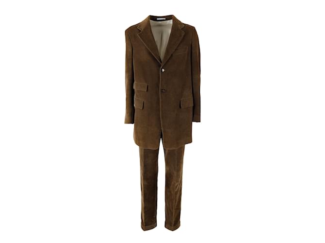 Vivienne Westwood Costume en velours côtelé Coton Marron  ref.1049979