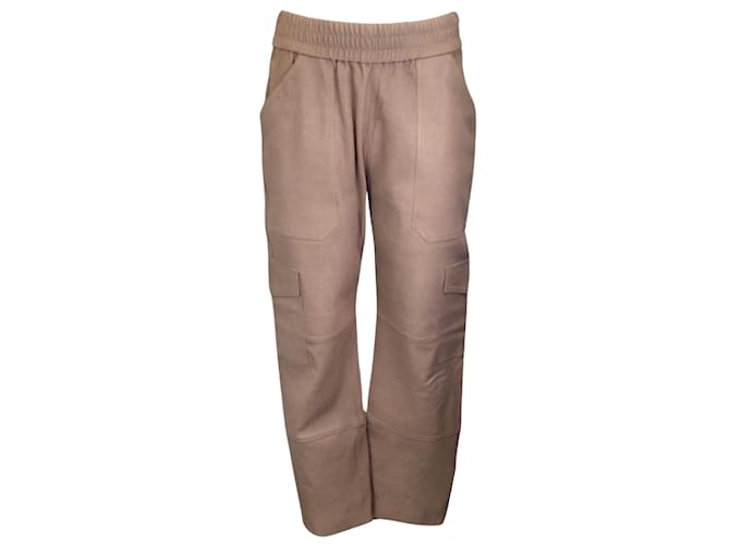 Autre Marque SPRWMN Pantalones cargo de cuero color canela Camello  ref.1049996