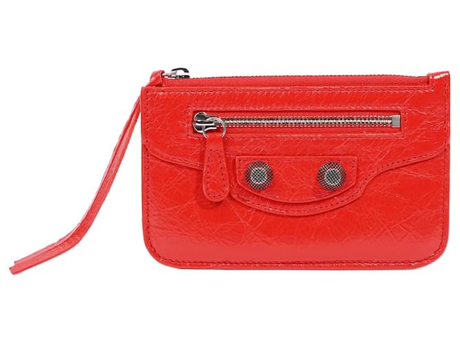 Balenciaga card sale holder red